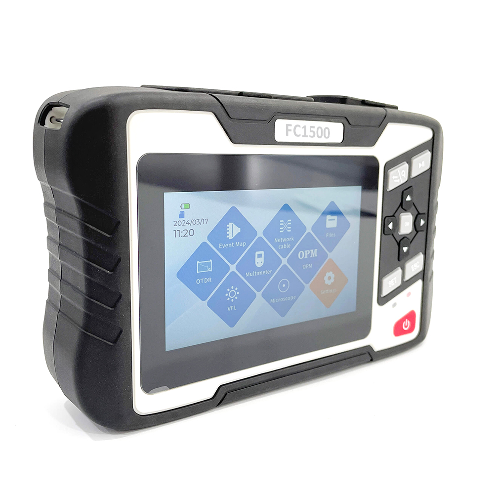 FC1500 Fiber and Copper Tester, Integrated in OTDR, OPM, OLS, VFL, Event Map and RJ45 Cable Testing