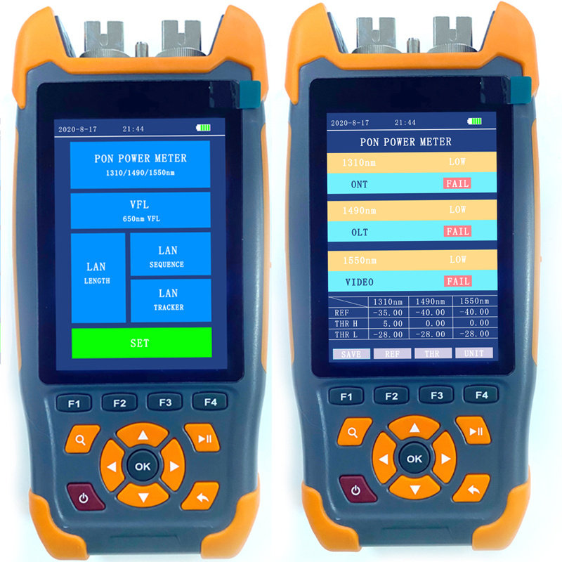 FF-3214 Optical PON Power Meter Fiber Cable Testing Instrument Pass or Fail Function 1310 1490 1550nm In Service GPON EPON Live Checking