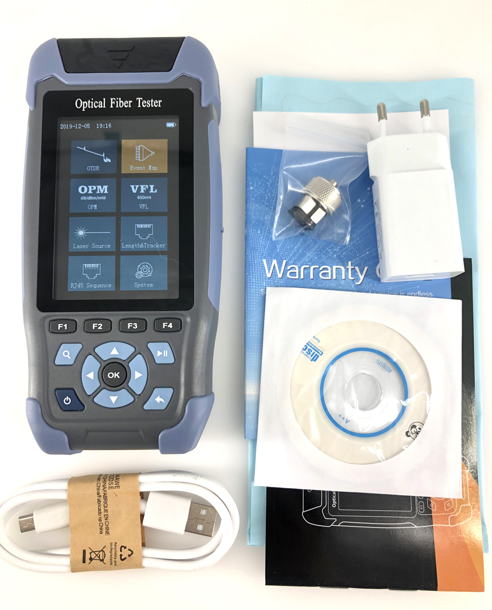 FF-980REV mini pro OTDR Reflectometer 9 functions in 1 device OPM OLS VFL Event Map RJ45 Ethernet Cable Sequence Distance Tracker