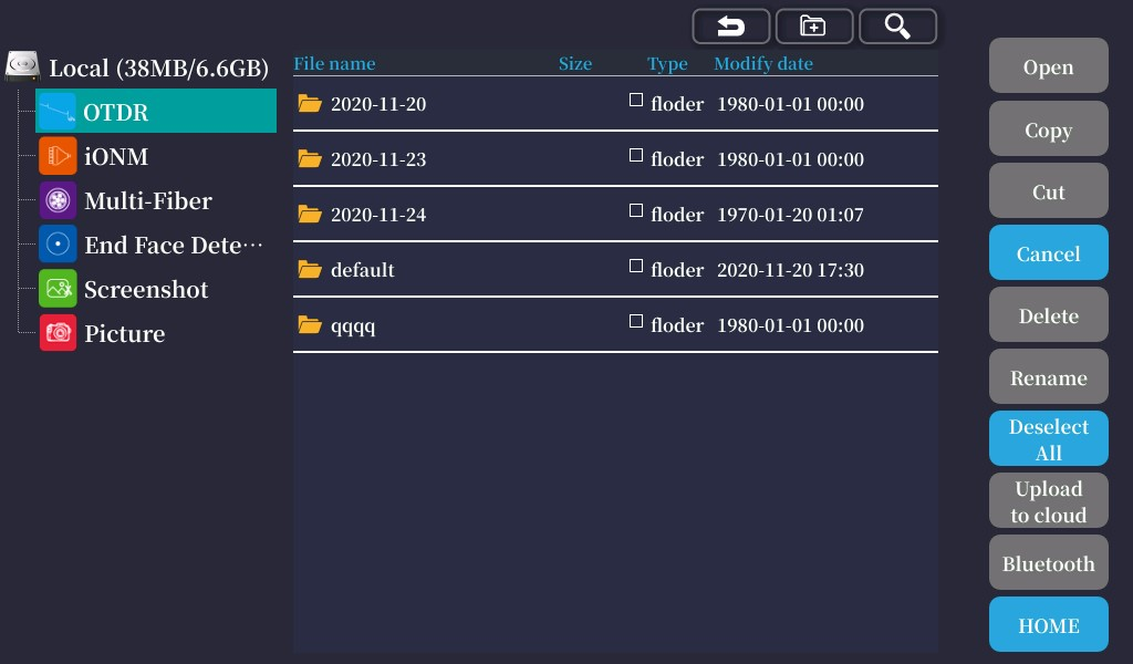 H720 High-end OTDR Optical Time Domain Reflectometer with OPM OLS VFL Event Map
