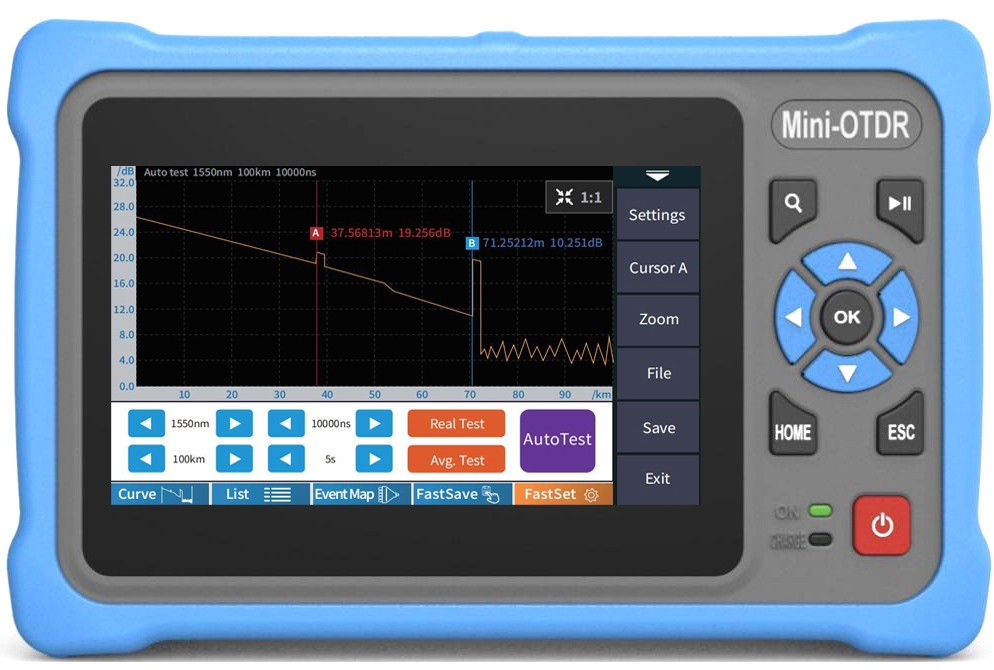 12 in 1 Enhanced OTDR for Optical Fiber Network Testing Munti Functions Optic Reflectometer with VFL OPM OLS RJ45 Cable Tester 980MAS