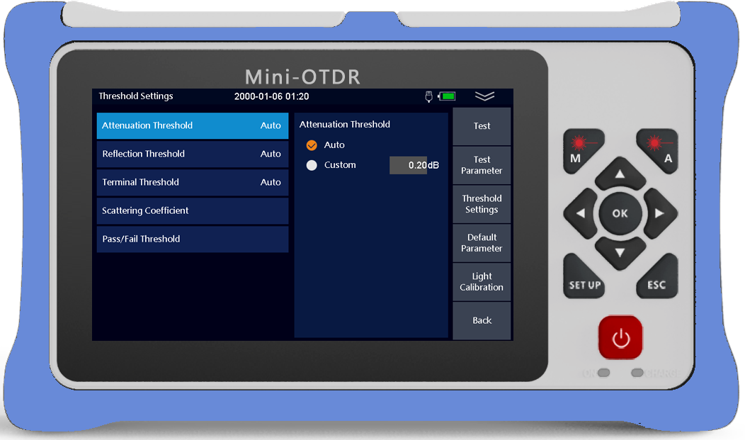 980RTC HANDY MINI OTDR Reflectometer with VFL OPM OLS