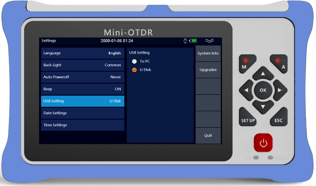 980RTC HANDY MINI OTDR Reflectometer with VFL OPM OLS