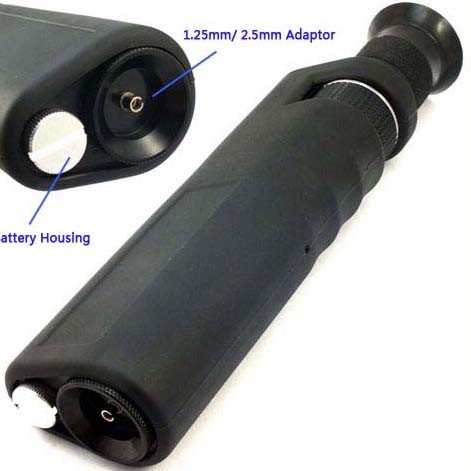 400X Handheld Fiber Microscope For Fiber End-face Inspection With 1.25mm & 2.5mm Adaptor