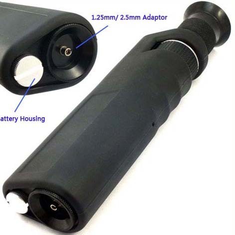 400X Handheld Fiber Microscope For Fiber End-face Inspection With 1.25mm & 2.5mm Adaptor