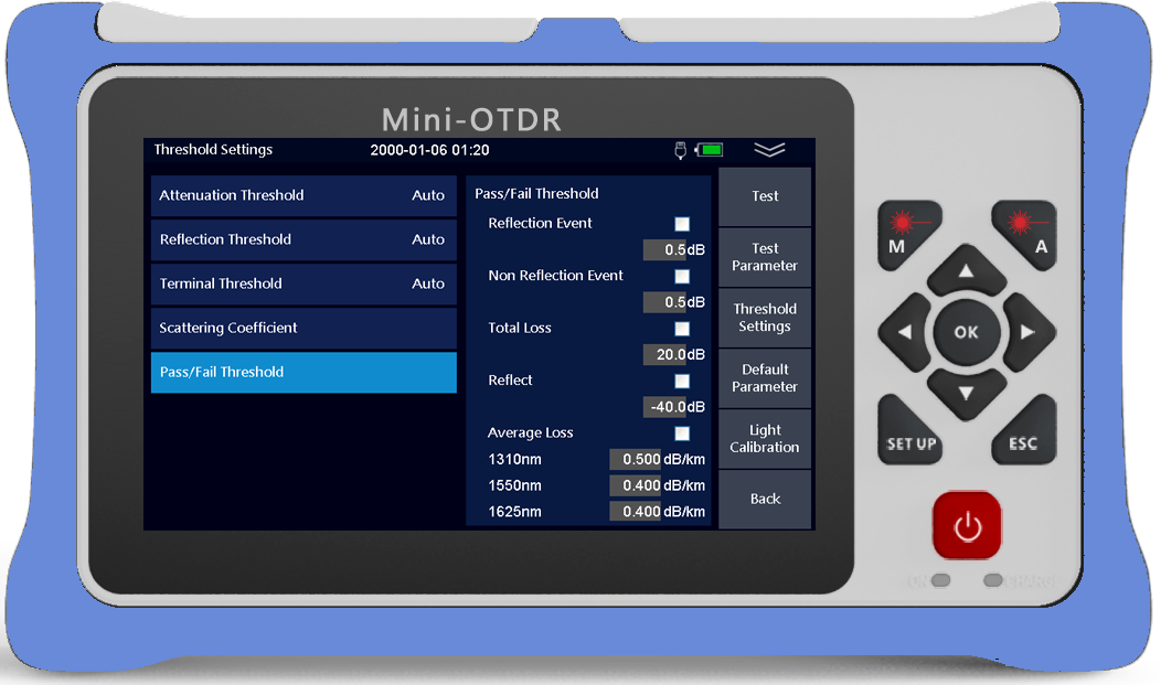 980RTC HANDY MINI OTDR Reflectometer with VFL OPM OLS