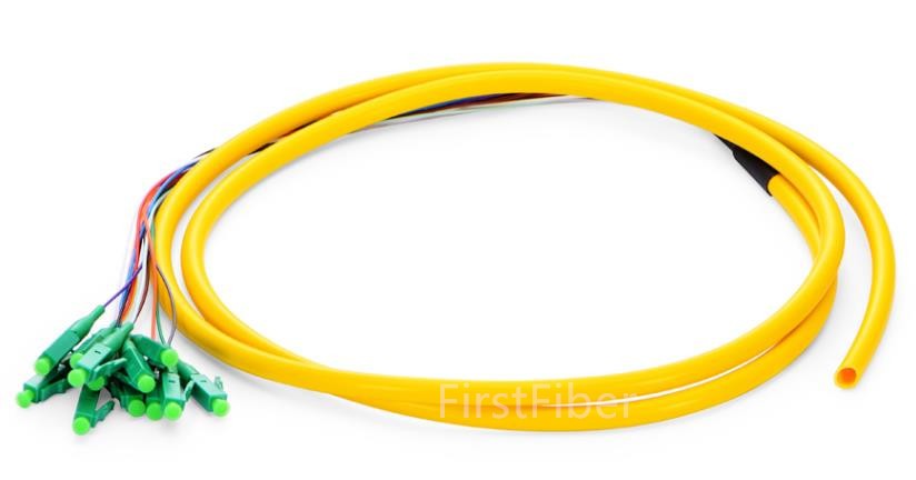 12 Color LC APC fiber Pigtail Bunch 12 Core 12 Fiber Bunch 9/125 Single Mode G657A