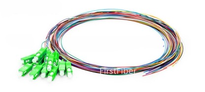 12 Colors SC/APC fiber Pigtail cable G657A 12 Cores 12 Fibers Simplex 9/125 Single Mode Pigtail 0.9mm