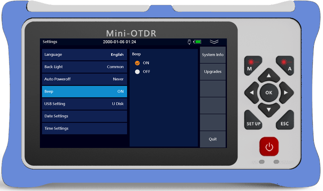 980RTC HANDY MINI OTDR Reflectometer with VFL OPM OLS