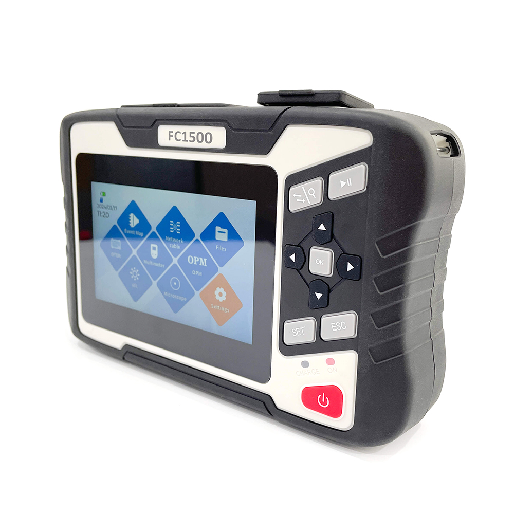 FC1500 Fiber and Copper Tester, Integrated in OTDR, OPM, OLS, VFL, Event Map and RJ45 Cable Testing