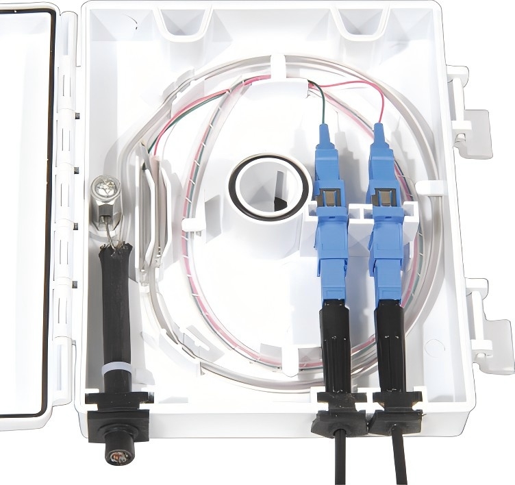 FF-FTB2B 2 Cores Optical Terminal Box (Max Capacity: 2 cores SC), Support Wall Mounting, 150*120*37mm