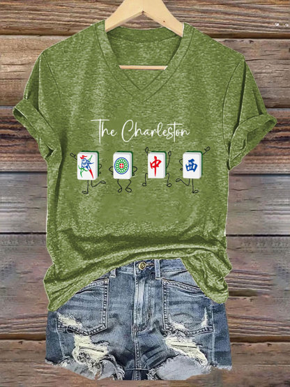 Women's Funny Mah Jongg Print T-shirt