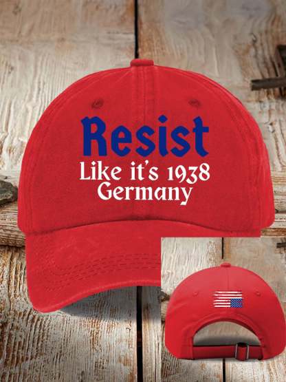 Unisex Retro Resist Like It's 1938 Germany Print Baseball Cap