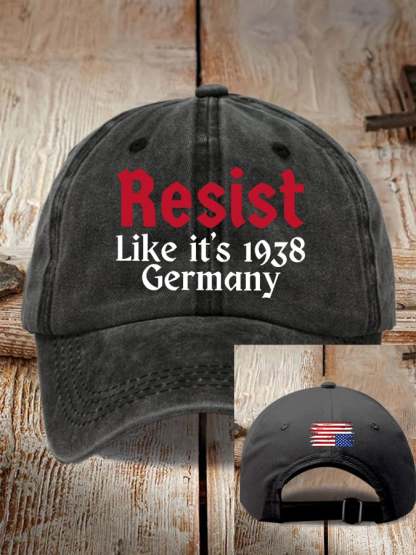 Unisex Retro Resist Like It's 1938 Germany Print Baseball Cap