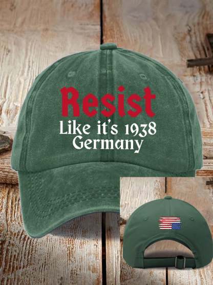 Unisex Retro Resist Like It's 1938 Germany Print Baseball Cap