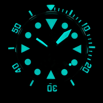 STEELDIVE Official SD1987 Blue Luminous 2000M Automatic Dive Watch with Tank Bracelet