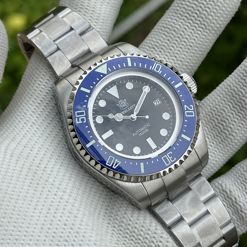 STEELDIVE Official SD1964 Personalized Black Dial Blue Bezel Insert Japan NH35 Automatic Watch