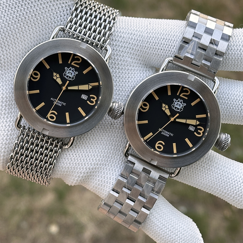 STEELDIVE Official SD1912 V2 New Arrival Vintage Luminous 47MM Big Size Sapphire Glass NH35 Automatic Mens Dive Watch 