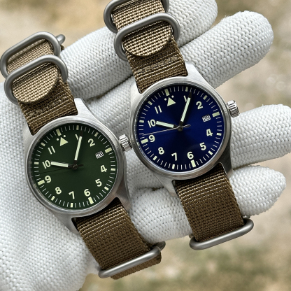 STEELDIVE Official SD1940 No Logo 39mm Pilot Watch 200m Waterproof Mens NH35 Automatic Dive Watch