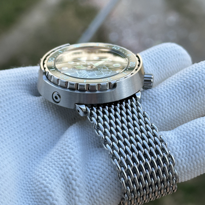 STEELDIVE Official SD1975P Unique Design 47.5mm Swiss Luminous 300M Waterproof NH35 Automatic Mens Tuna Dive Watch