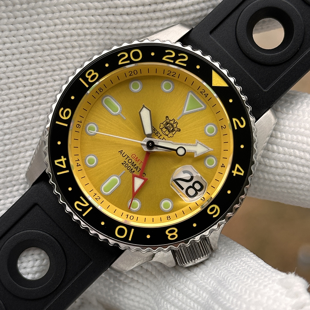 STEELDIVE Official SD1994 Yellow Dial Ceramic Bezel Sapphire Glass 200MM NH34 Automatic Dive Watch for Men