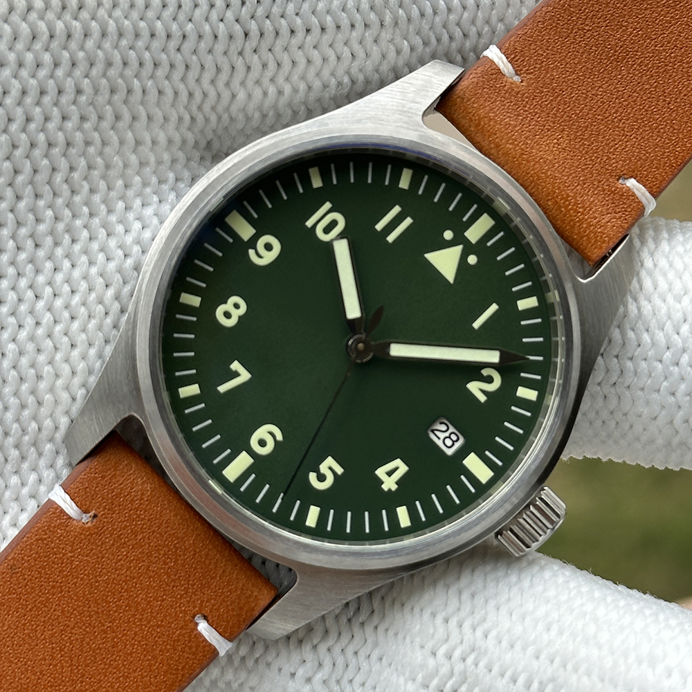 STEELDIVE Official SD1940 No Logo 39mm Pilot Watch 200m Waterproof Mens NH35 Automatic Dive Watch