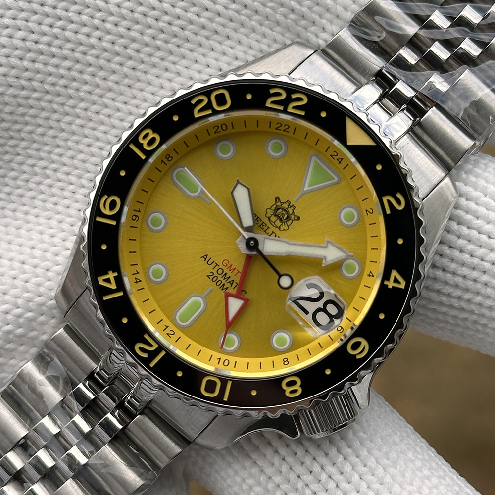 STEELDIVE Official SD1994 Yellow Dial Ceramic Bezel Sapphire Glass 200MM NH34 Automatic Dive Watch for Men