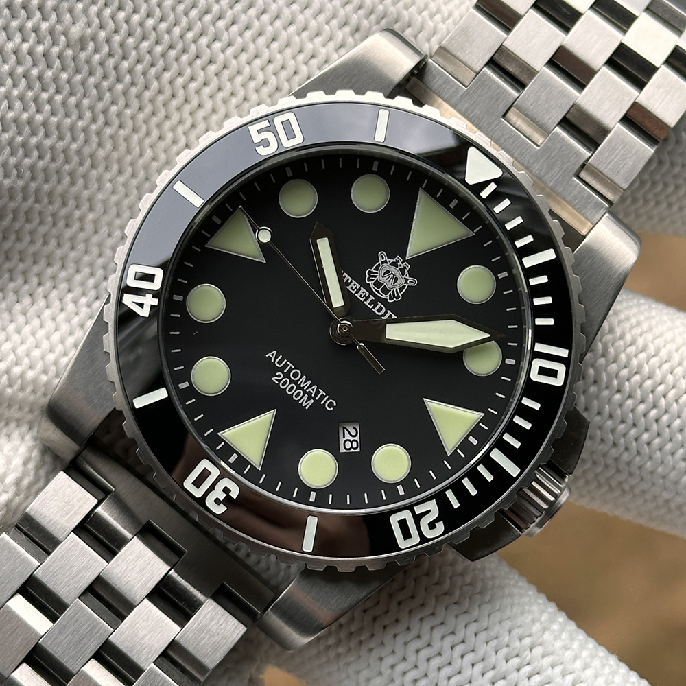 STEELDIVE Official SD1987 Classic 46.5MM Big Size 2000M Waterproof NH35 Automatic Mens Dive Watch