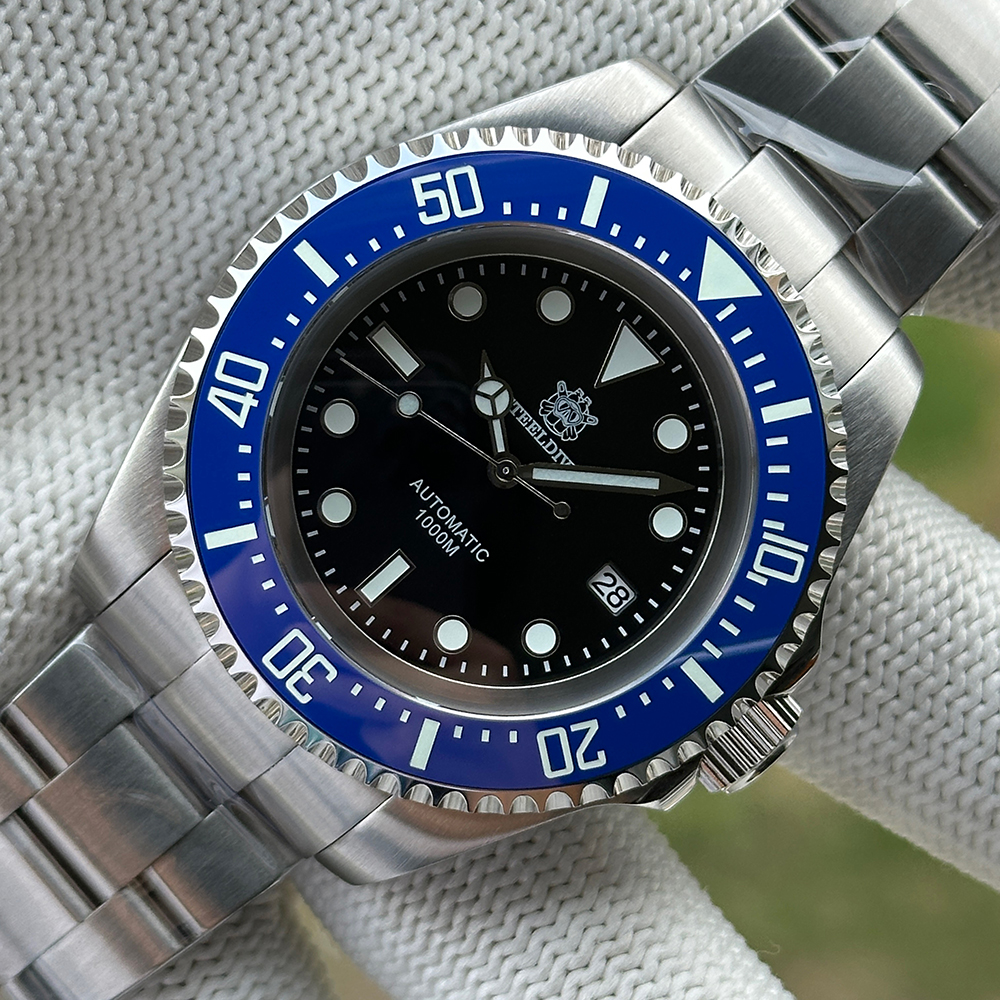 STEELDIVE Official SD1964 Personalized Black Dial Blue Bezel Insert Japan NH35 Automatic Watch