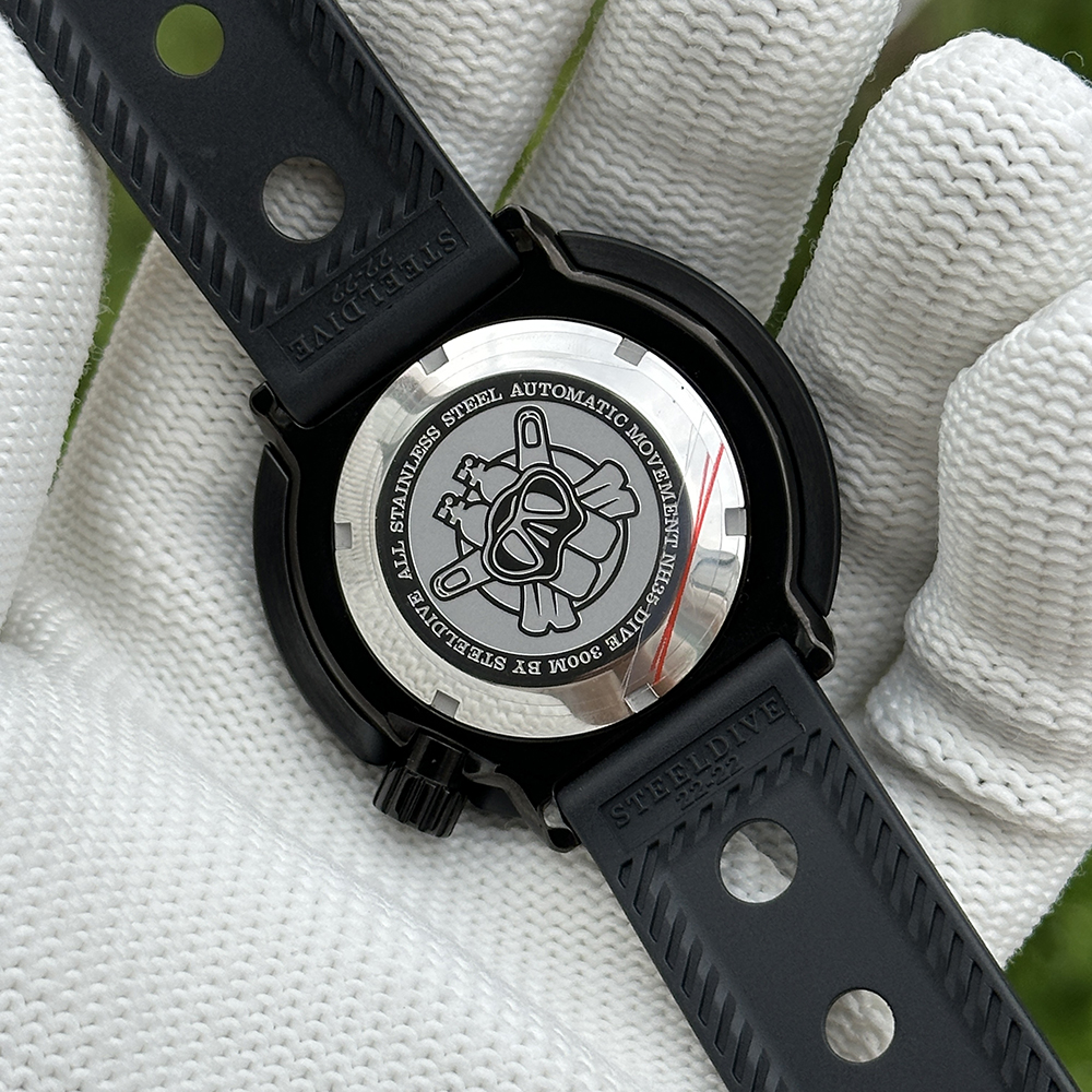 STEELDIVE Official SD1975XT PVD Black 47.5MM Case 300M Waterproof Japan NH35 Automatic Tuna Watch