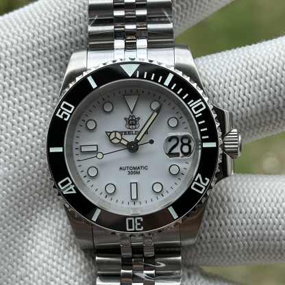 STEELDIVE Official SD1953 White Dial Swiss Luminous 40.5mm Case Japan NH35 Automatic Mens Dive Watch