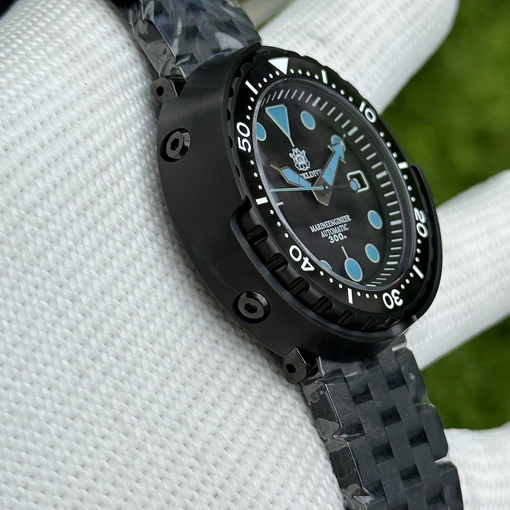 STEELDIVE Official SD1975XT PVD Black 47.5MM Case 300M Waterproof Japan NH35 Automatic Tuna Watch
