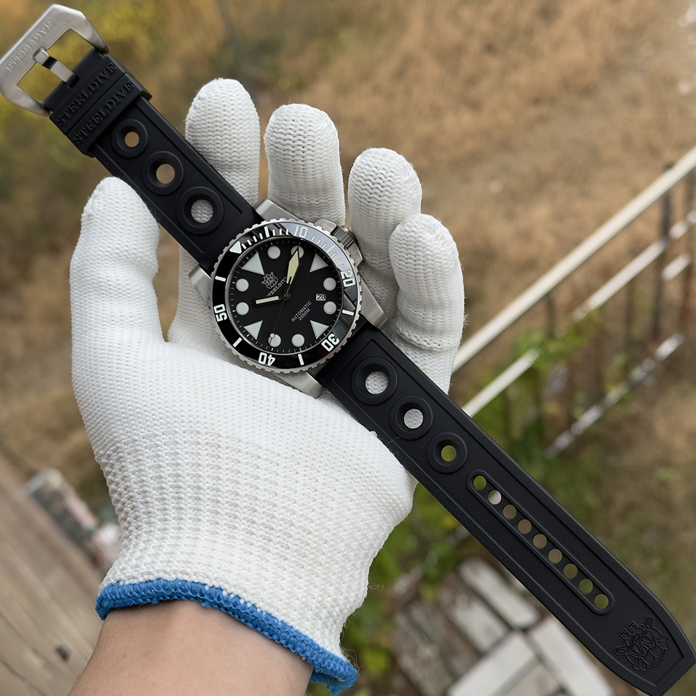 STEELDIVE OfficialSD1987 46.5MM Swiss BGW9 Blue Luminous Ceramic Bezel 2000M NH35 Dive Watch Men