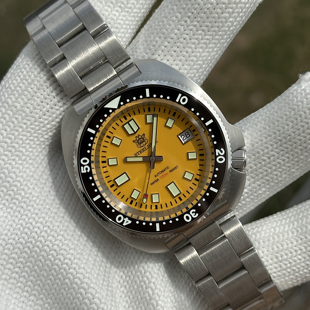 STEELDIVE Official SD1974 Sapphire Glass 200M Waterproof NH35 Automatic Mens Dive Watch V3 Bracelet