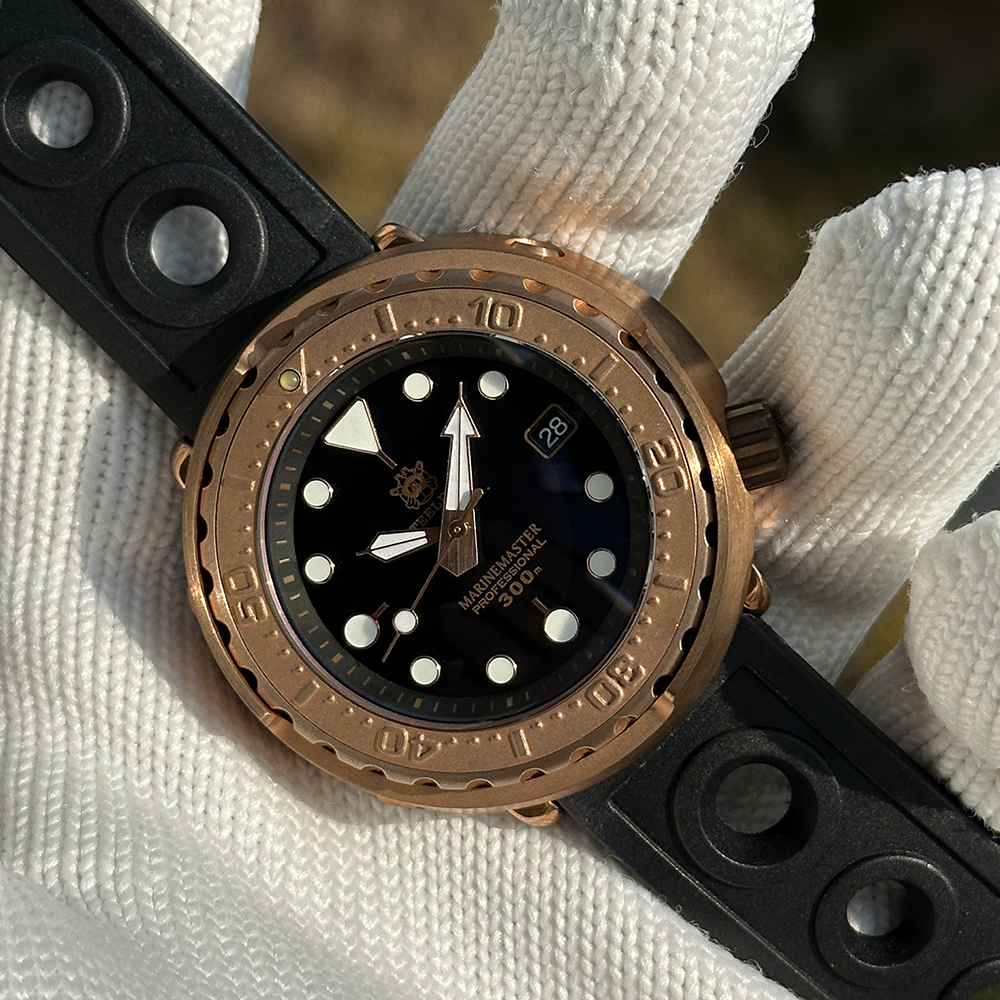 STEELDIVE Official SD1975S V1 Super Luminous 47.5MM Solid Brone Case 300M Waterproof Dive Watch