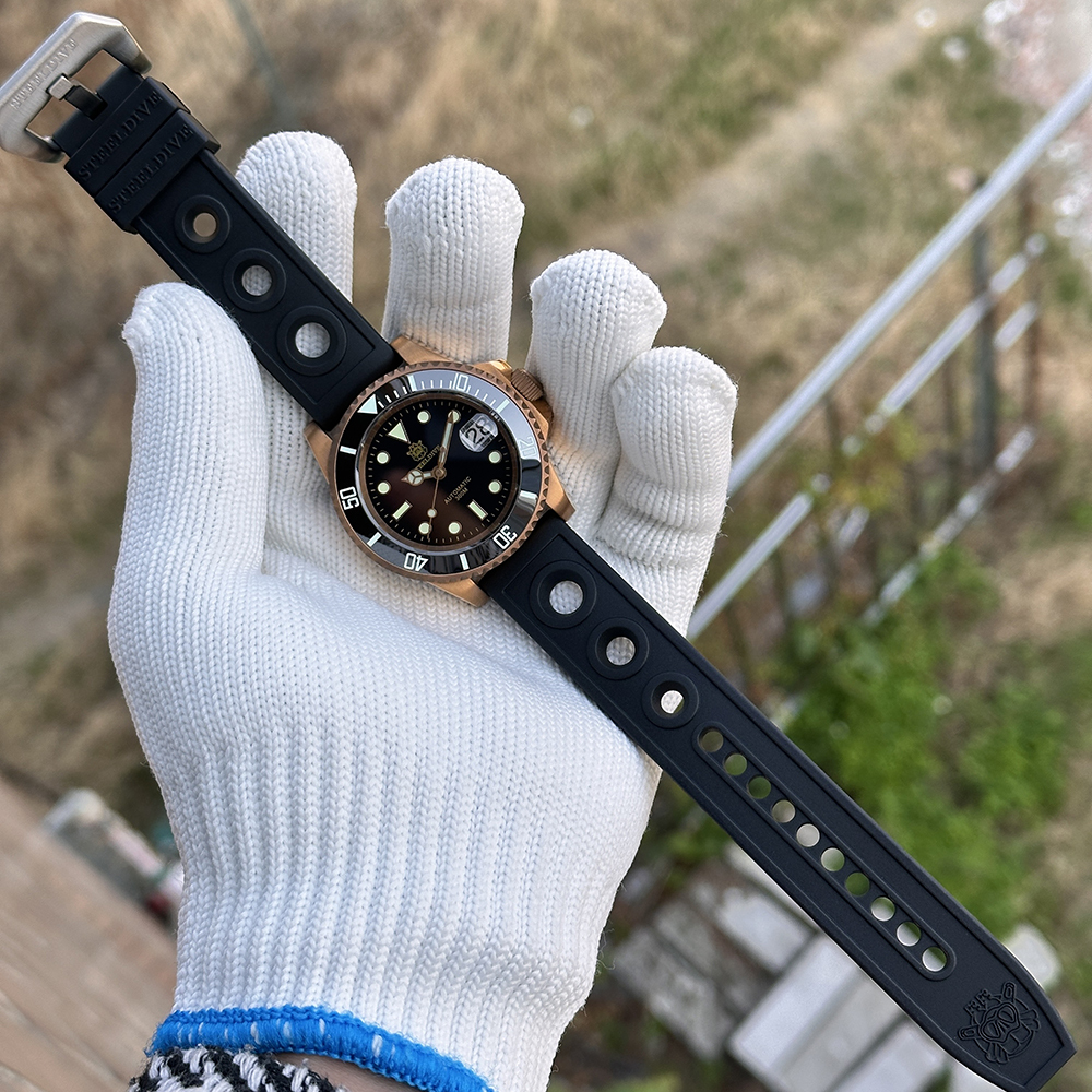 STEELDIVE Official SD1953S Solid Bronze 40.5MM Swiss Luminous 300M Waterproof NH35 Automatic Mens Dive Watch