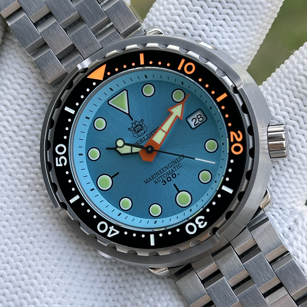 STEELDIVE Official SD1975C Swiss Luminous 47.5mm Case 300M Waterproof Ceramic bezel Sapphire Glass NH35 Mens Dive Watch