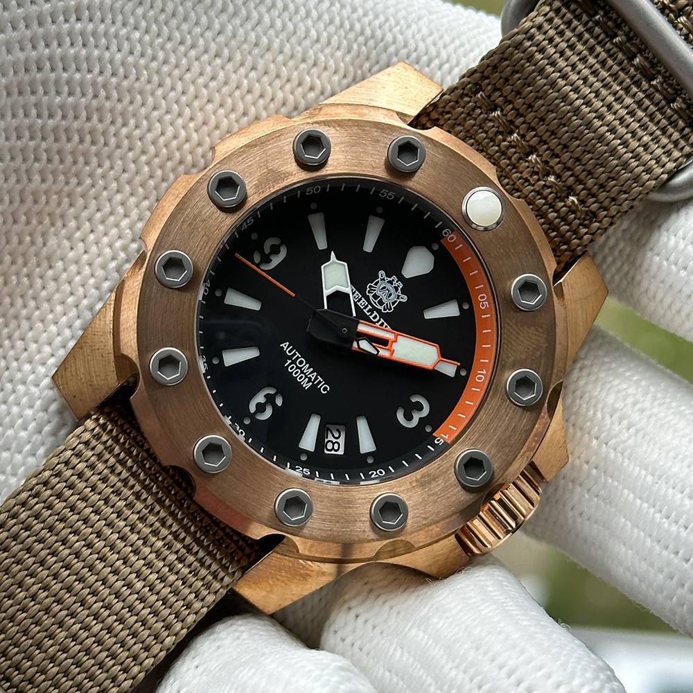 STEELDIVE Official SD1948S Solid Bronze Sapphire Glass 1000M Waterproof NH35 Automatic Dive Watch