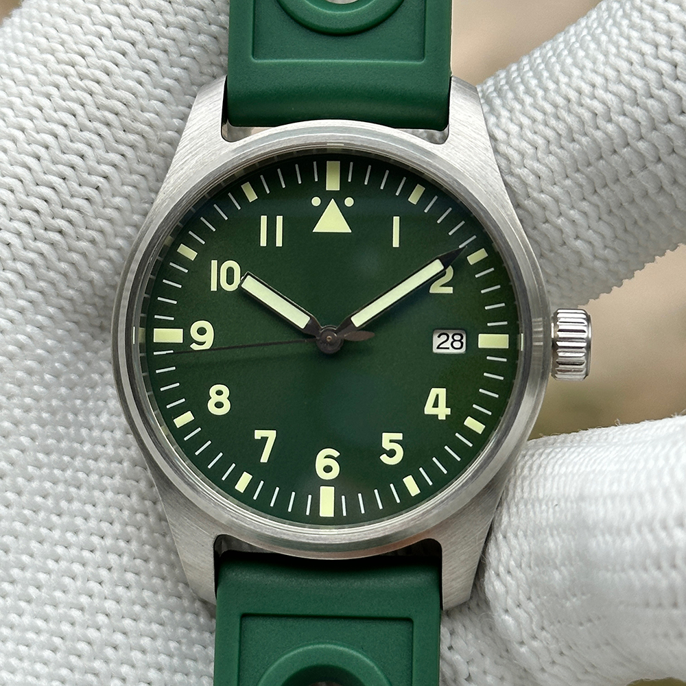 STEELDIVE Official SD1940 No Logo 39mm Pilot Watch 200m Waterproof Mens NH35 Automatic Dive Watch