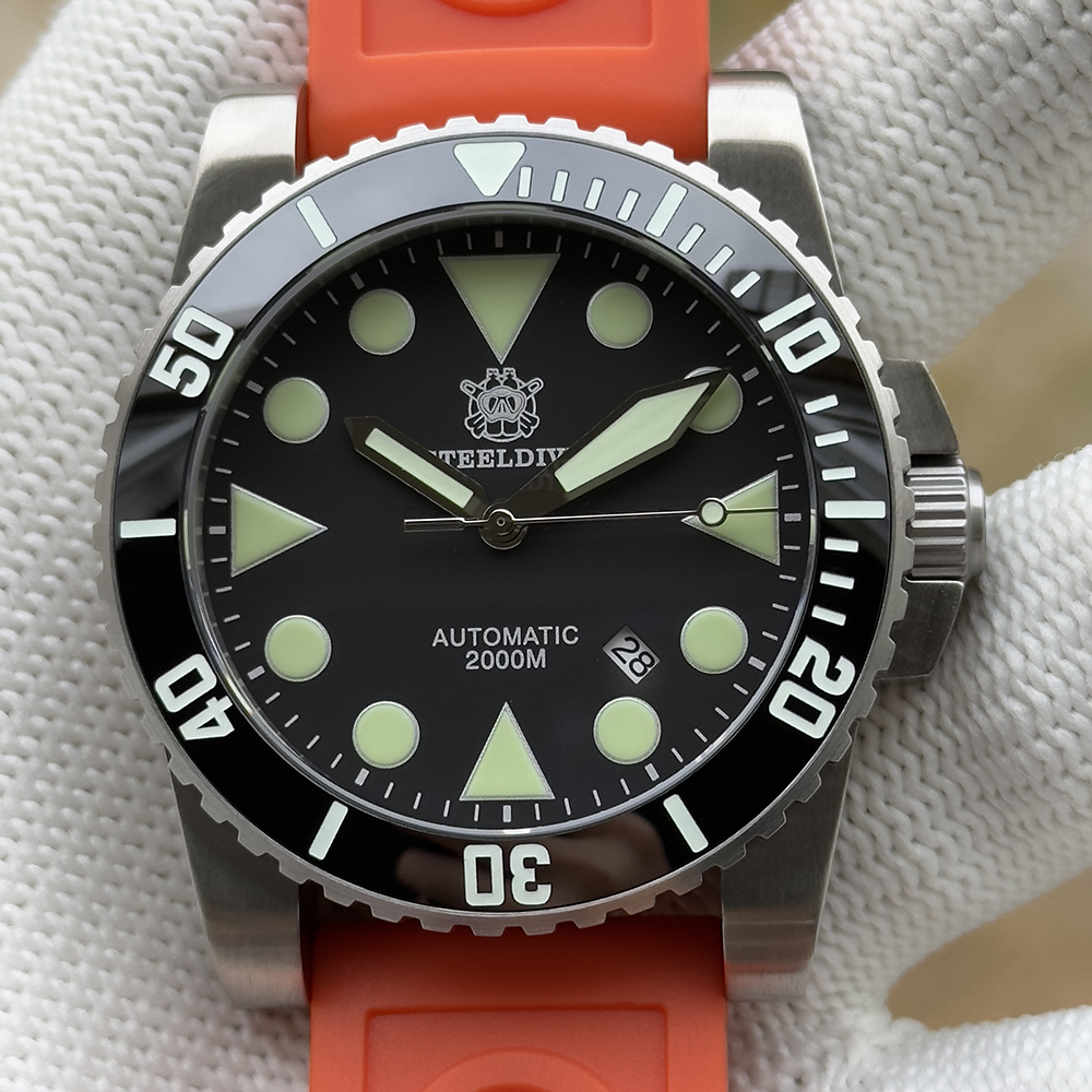 STEELDIVE Official SD1987 Classic 46.5MM Big Size 2000M Waterproof NH35 Automatic Mens Dive Watch