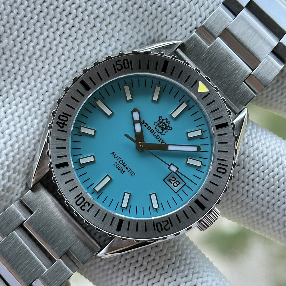 STEELDIVE Official SD1927 Turquoise Dial 200M Waterproof Japan NH35 Automatic Dive Watch 