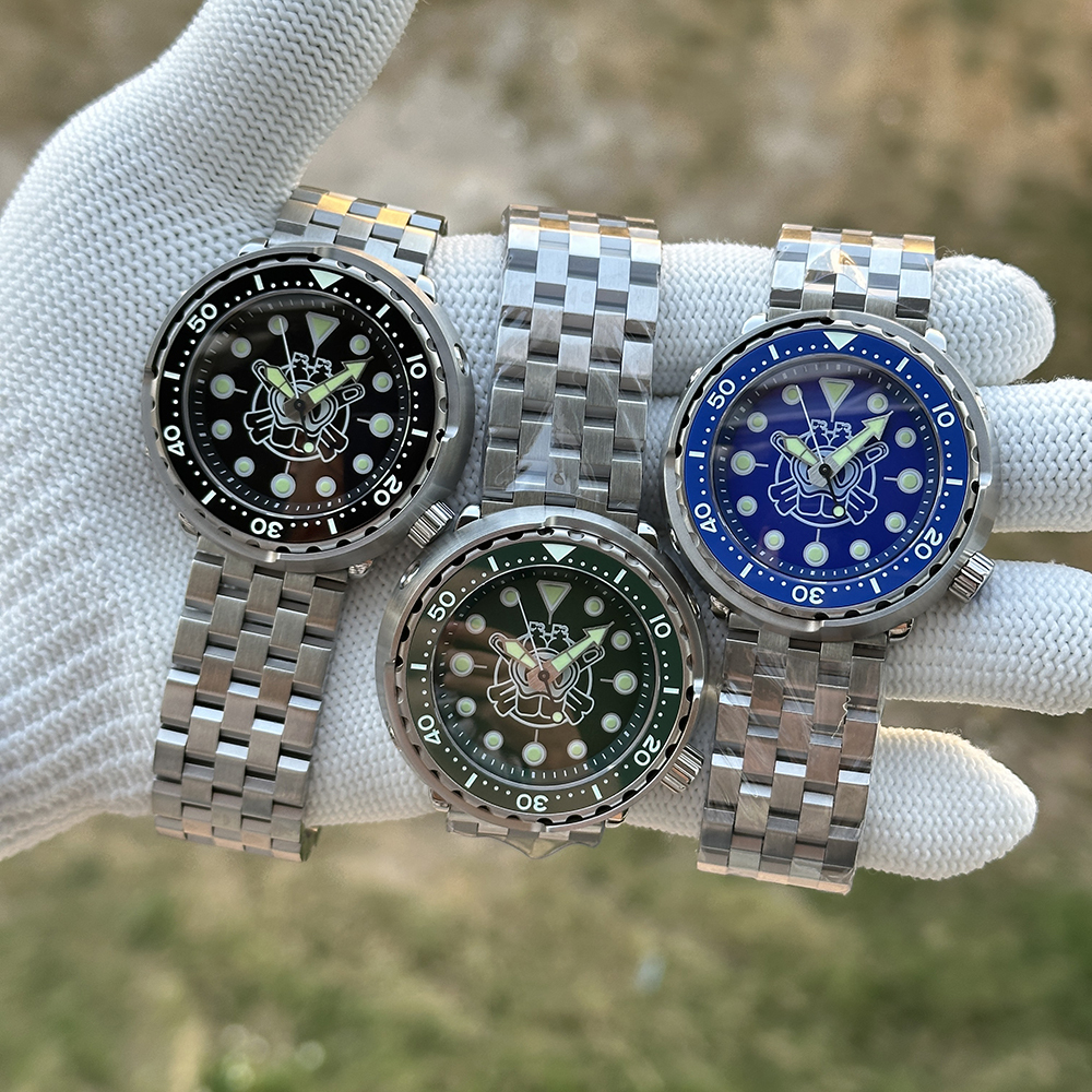 STEELDIVE Official SD1975P Unique Design 47.5mm Swiss Luminous 300M Waterproof NH35 Automatic Mens Tuna Dive Watch