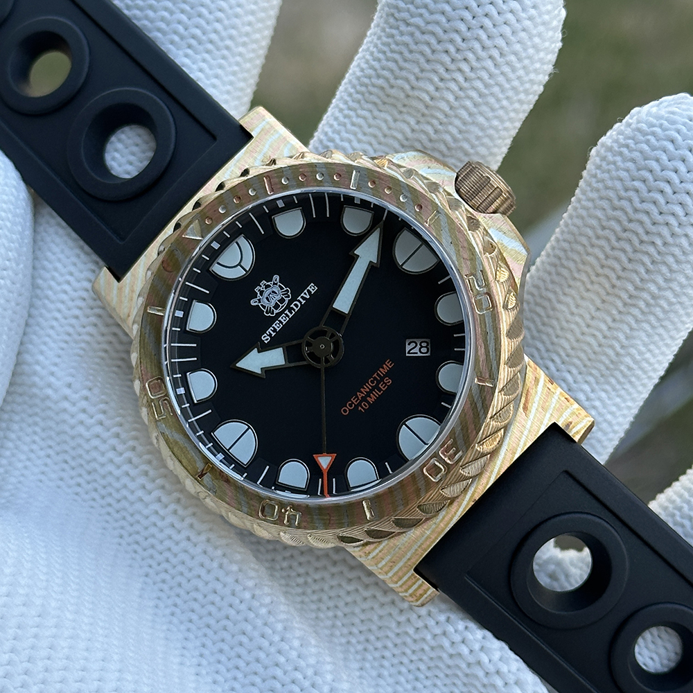 STEELDIVE Official SD1982Z 46.5MM Super Blue Luminous Sapphire Glass Autoamtic Mechanical Luxury Men Watch