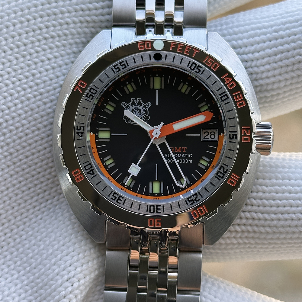 STEELDIVE Offiical SD1967GMT Steel Bezel Insert Super Luminous