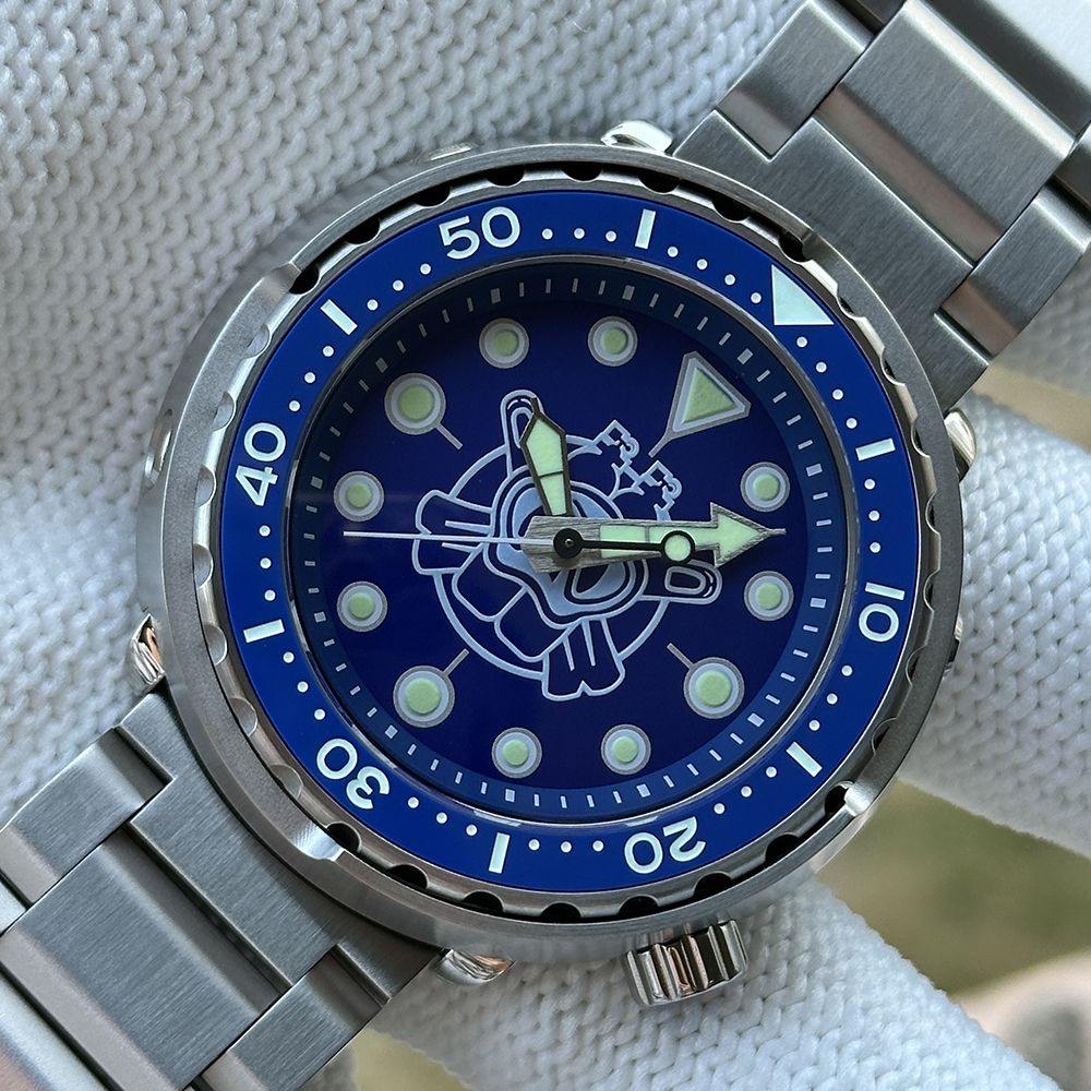 STEELDIVE Official SD1975P Unique Design 47.5mm Swiss Luminous 300M Waterproof NH35 Automatic Mens Tuna Dive Watch