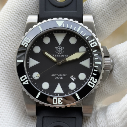 STEELDIVE OfficialSD1987 46.5MM Swiss BGW9 Blue Luminous Ceramic Bezel 2000M NH35 Dive Watch Men