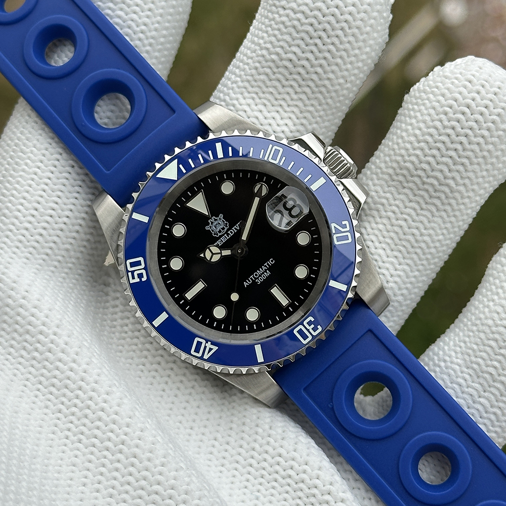 STEELDIVE Official SD1953 Black Dial Blue Bezel Insert Japan NH35 Automatic 200M Waterproof Mens Watch