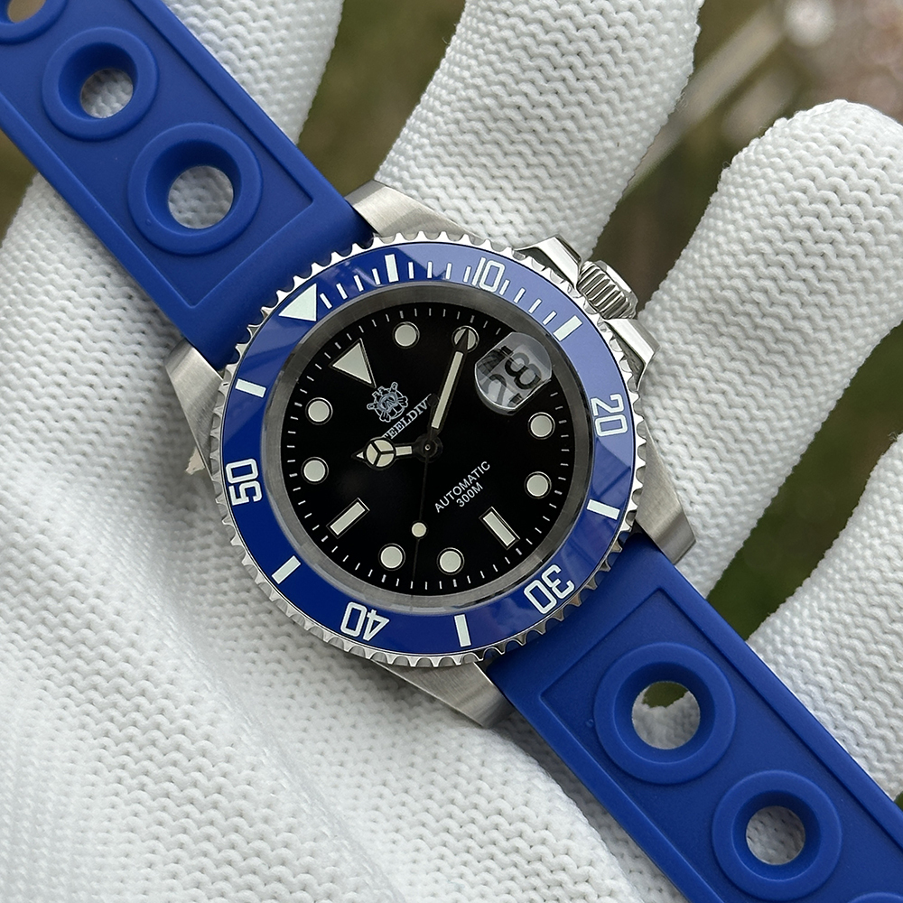 STEELDIVE Official SD1953 Black Dial Blue Bezel Insert Japan NH35 Automatic 200M Waterproof Mens Watch