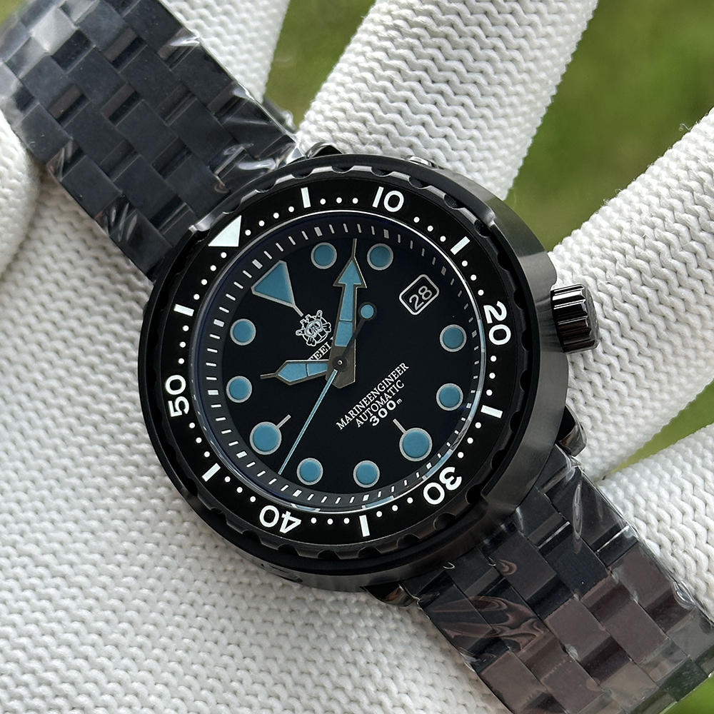 STEELDIVE Official SD1975XT PVD Black 47.5MM Case 300M Waterproof Japan NH35 Automatic Tuna Watch