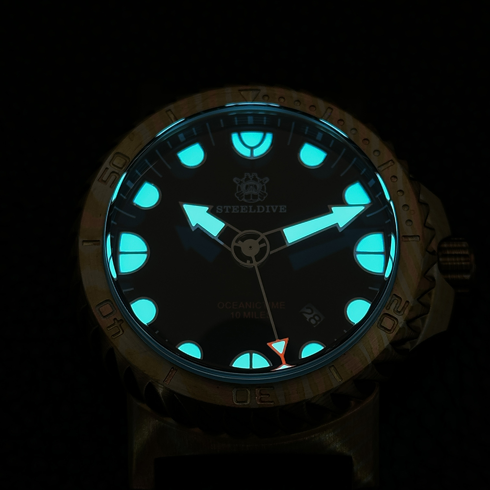 STEELDIVE Official SD1982Z 46.5MM Super Blue Luminous Sapphire Glass Autoamtic Mechanical Luxury Men Watch